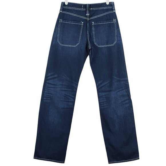 NWOT FREE PEOPLE We The Free Women's Blue Denim Jeans 24 Wide Leg Patch Pockets - Picture 2 of 15